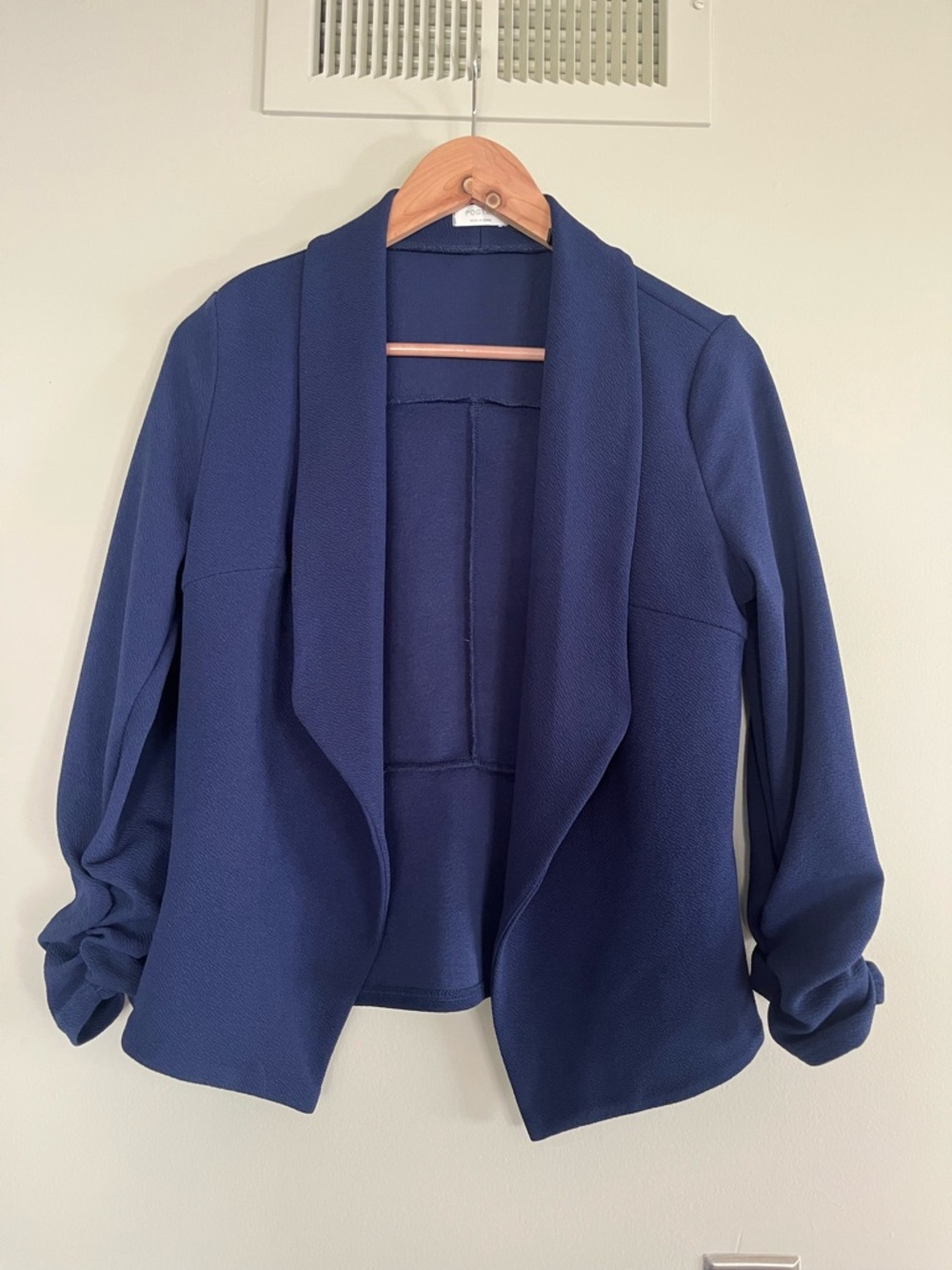 Navy Open-Front Women's Blazer Jacket